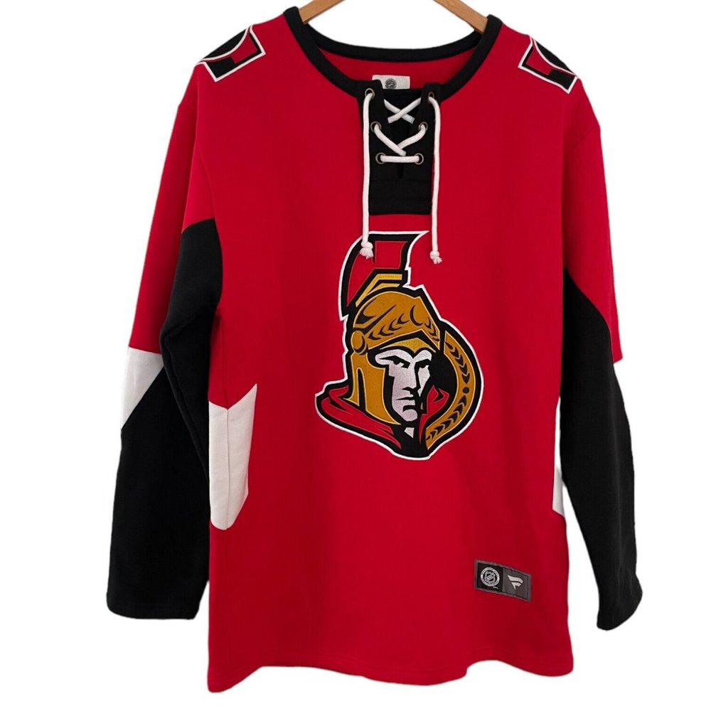 Ottawa Senators Pullover Sweatshirt XL NHL Fanatics Branded Lace Up Shirt